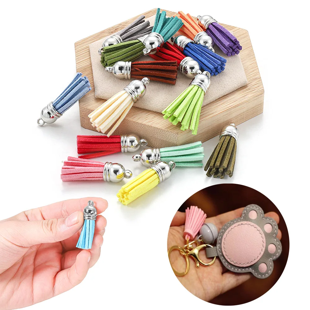 20pcs 38mm Leather Tassel Charms Gold Silver Cap Earring Fringe Keychain Pendant Straps Suede Tassels DIY Jewelry Accessories
20pcs 38mm Leather Tassel Charms Gold Silver Cap Earring Fringe Keychain Pendant Straps Suede Tassels DIY Jewelry Accessories