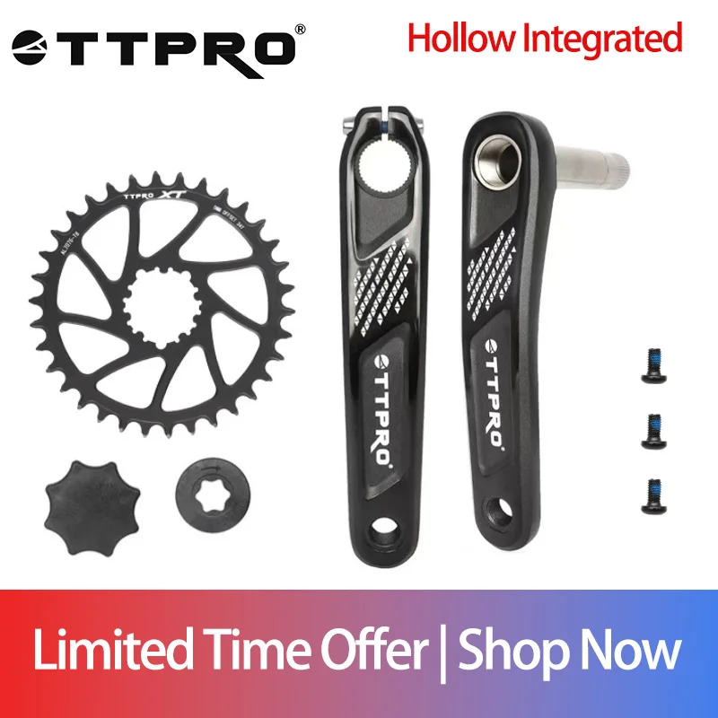 TTPRO Mountain Bike Aluminum Alloy Hollow Integrated Crank 170mm GXP Denture Cycling
TTPRO Mountain Bike Aluminum Alloy Hollow Integrated Crank 170mm GXP Denture Cycling