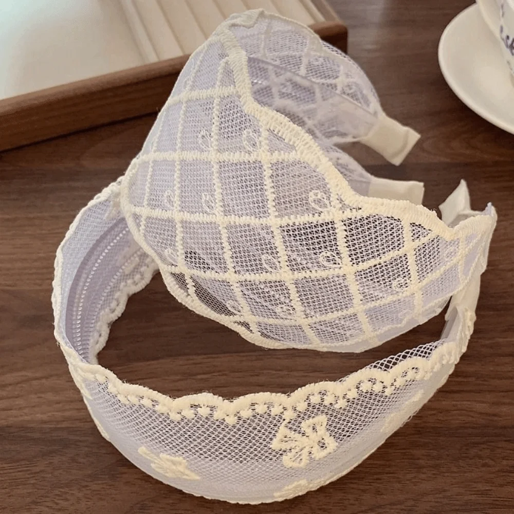 Temperament Korean Style Embroidery Lace Headband Wide Edges Flower Bow Hair Band Star Fairy Mesh Hair Hoop Headwear
Temperament Korean Style Embroidery Lace Headband Wide Edges Flower Bow Hair Band Star Fairy Mesh Hair Hoop Headwear