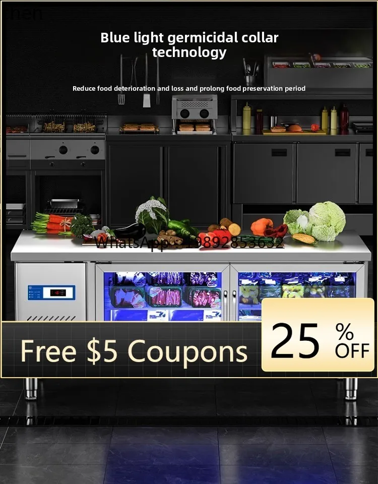 refrigerated workbench fresh-keeping cabinet milk tea shop blue light freezer glass door freezer commercial refrigerator
refrigerated workbench fresh-keeping cabinet milk tea shop blue light freezer glass door freezer commercial refrigerator