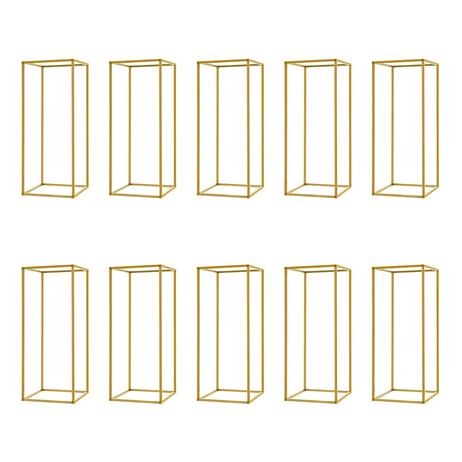 10-Piece Metal Rectangular Flower Stand Gold Wedding Centerpiece Frame 24x24x60cm Tabletop Column Racks with Small Hammer
10-Piece Metal Rectangular Flower Stand Gold Wedding Centerpiece Frame 24x24x60cm Tabletop Column Racks with Small Hammer