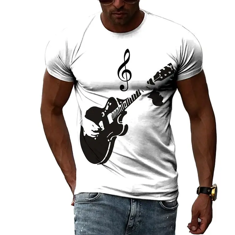 Summer Leisure Music And Fire Pattern Men's T-shirt Hip Hop 3D Print Personality Funny Tees Round Neck Short Sleeve Tops
Summer Leisure Music And Fire Pattern Men's T-shirt Hip Hop 3D Print Personality Funny Tees Round Neck Short Sleeve Tops