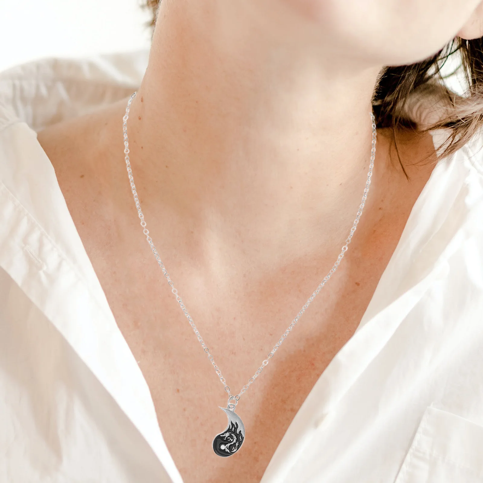 Tai Chi Dragon Necklace Stainless Steel Couple Matching Necklaces Pendant Love Gifts Boyfriend Girlfriend Anniversary
Tai Chi Dragon Necklace Stainless Steel Couple Matching Necklaces Pendant Love Gifts Boyfriend Girlfriend Anniversary