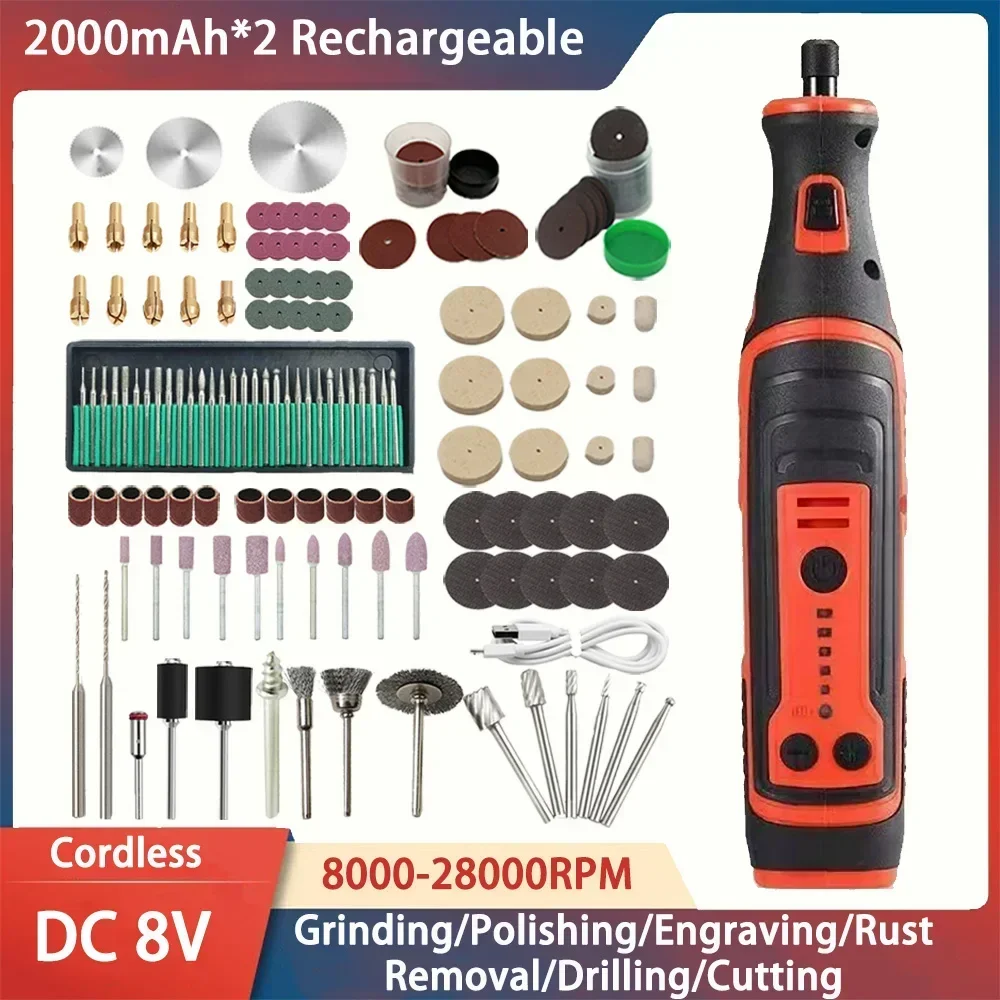8000-28000r Cordless Electric Drill Wireless Grinder Jade Polishing Grinding Engraving Machine Electric Micro Rotary Tool
8000-28000r Cordless Electric Drill Wireless Grinder Jade Polishing Grinding Engraving Machine Electric Micro Rotary Tool