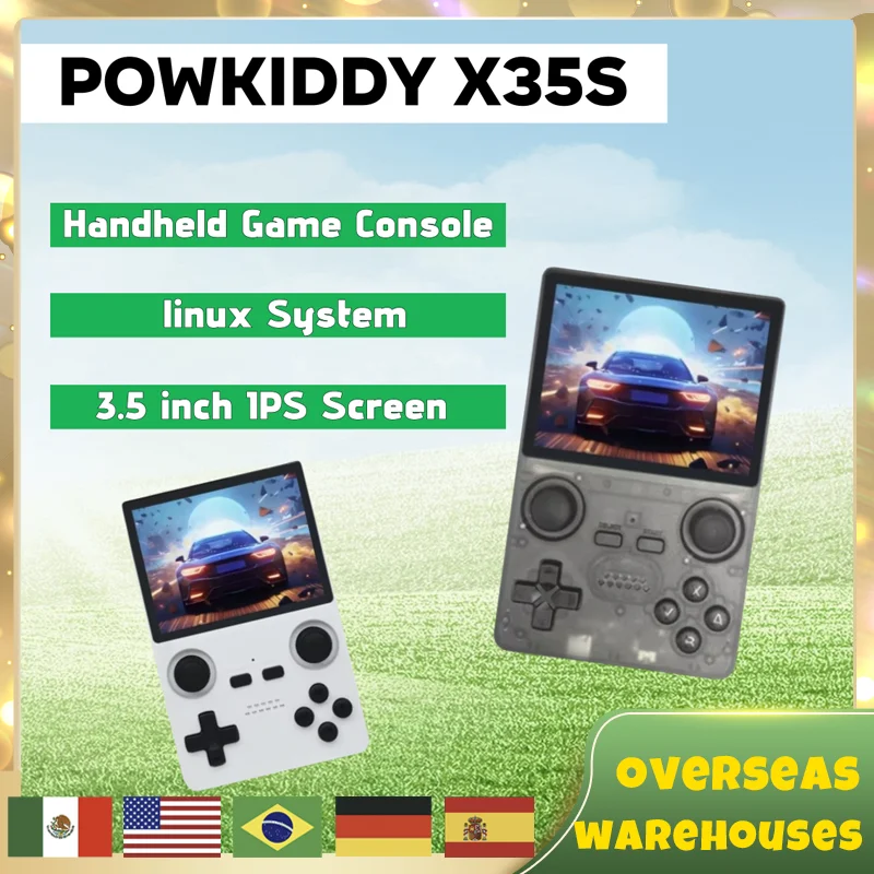 Powkiddy X35s Handheld Game Console Opending Linuxsystem 3.5 Inch Ips Screen 640x480 Retro Rk3566 Hall Joystick Children's Gifts
Powkiddy X35s Handheld Game Console Opending Linuxsystem 3.5 Inch Ips Screen 640x480 Retro Rk3566 Hall Joystick Children's Gifts