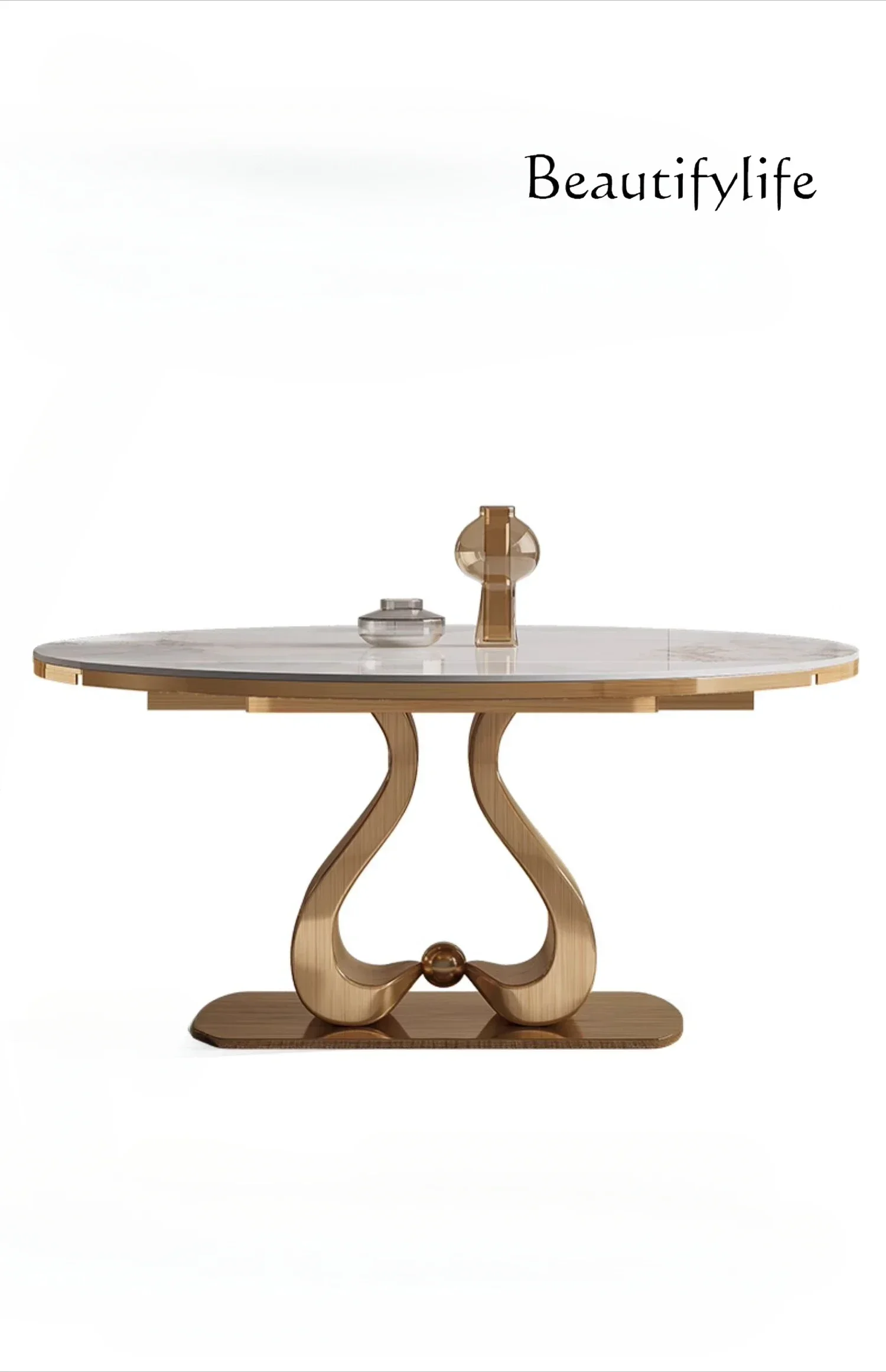 Round rock slab dining table Modern simple light luxury household designer telescopic square and round round table
Round rock slab dining table Modern simple light luxury household designer telescopic square and round round table