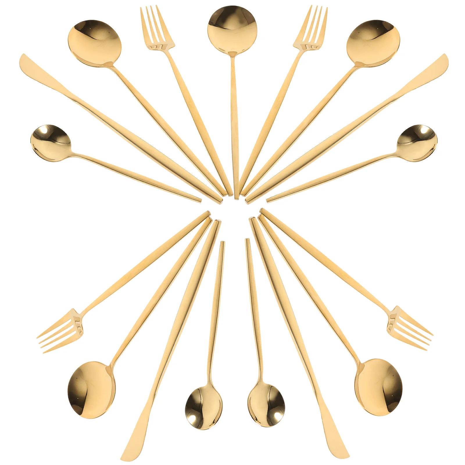 1 set Stainless Steel Golden Western Tableware Set Comfortable Grip Reusable Flatware Kit for Home Camping Travel
1 set Stainless Steel Golden Western Tableware Set Comfortable Grip Reusable Flatware Kit for Home Camping Travel