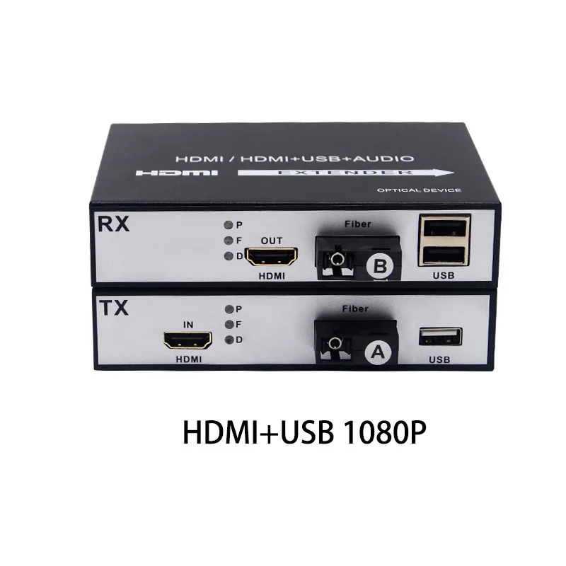 1080P KVM Over Fiber Extender Up To 20KM Fiber Optical Converter With USB
1080P KVM Over Fiber Extender Up To 20KM Fiber Optical Converter With USB