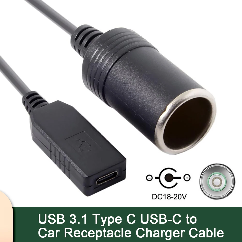 30CM USB 3.1 Type C USB-C female to Car Receptacle PD Emulator Trigger Charger Cable 20V 100W Auto Interior Accessories
30CM USB 3.1 Type C USB-C female to Car Receptacle PD Emulator Trigger Charger Cable 20V 100W Auto Interior Accessories