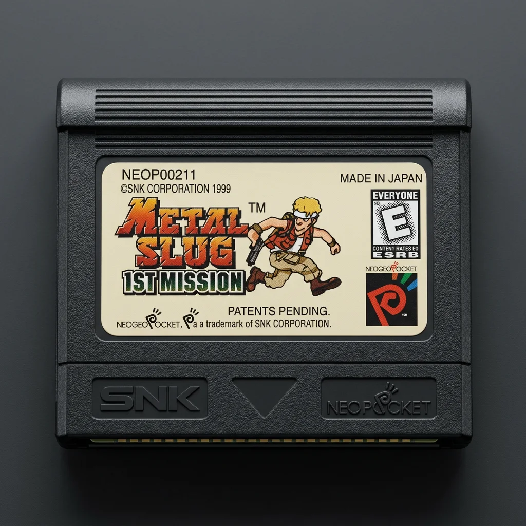 Pocket Custom Game Cartridge | NGP & NGPC Compatible | Metal Slug 1st Mission | Localization (EN) | RetroExpansion
Pocket Custom Game Cartridge | NGP & NGPC Compatible | Metal Slug 1st Mission | Localization (EN) | RetroExpansion