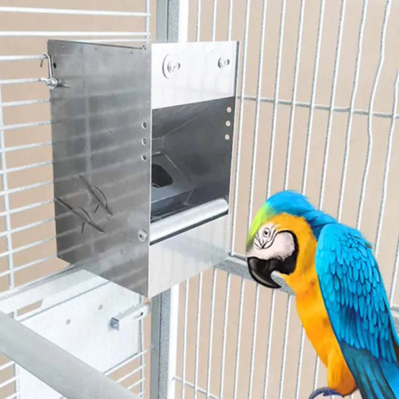 Stainless Steel Automatic Parrot Feeder – Anti-Spill, Chew-Resistant, Inside & Outside Mount for Large Parrots
Stainless Steel Automatic Parrot Feeder – Anti-Spill, Chew-Resistant, Inside & Outside Mount for Large Parrots
