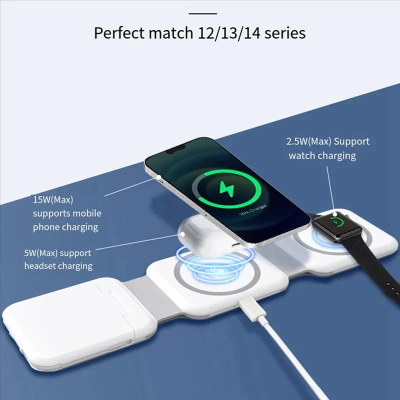 Горячая складная подставка для беспроводного зарядного устройства 3 в 1, магнитная док-станция для быстрой зарядки для iPhone 15 14 13 12 X XR Apple Watch Airpod
Горячая складная подставка для беспроводного зарядного устройства 3 в 1, магнитная док-станция для быстрой зарядки для iPhone 15 14 13 12 X XR Apple Watch Airpod