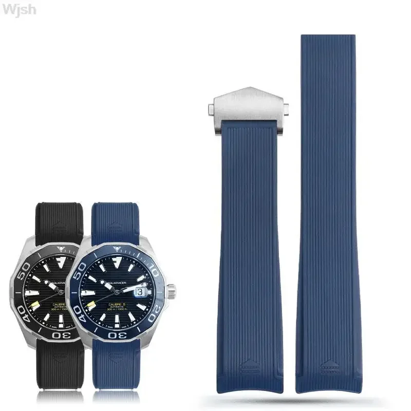 22mm Arc end Rubber watchband for TAG WAY201A/WAY211A 300|500 wrist strap black blue Watch Band with folding buckle
22mm Arc end Rubber watchband for TAG WAY201A/WAY211A 300|500 wrist strap black blue Watch Band with folding buckle