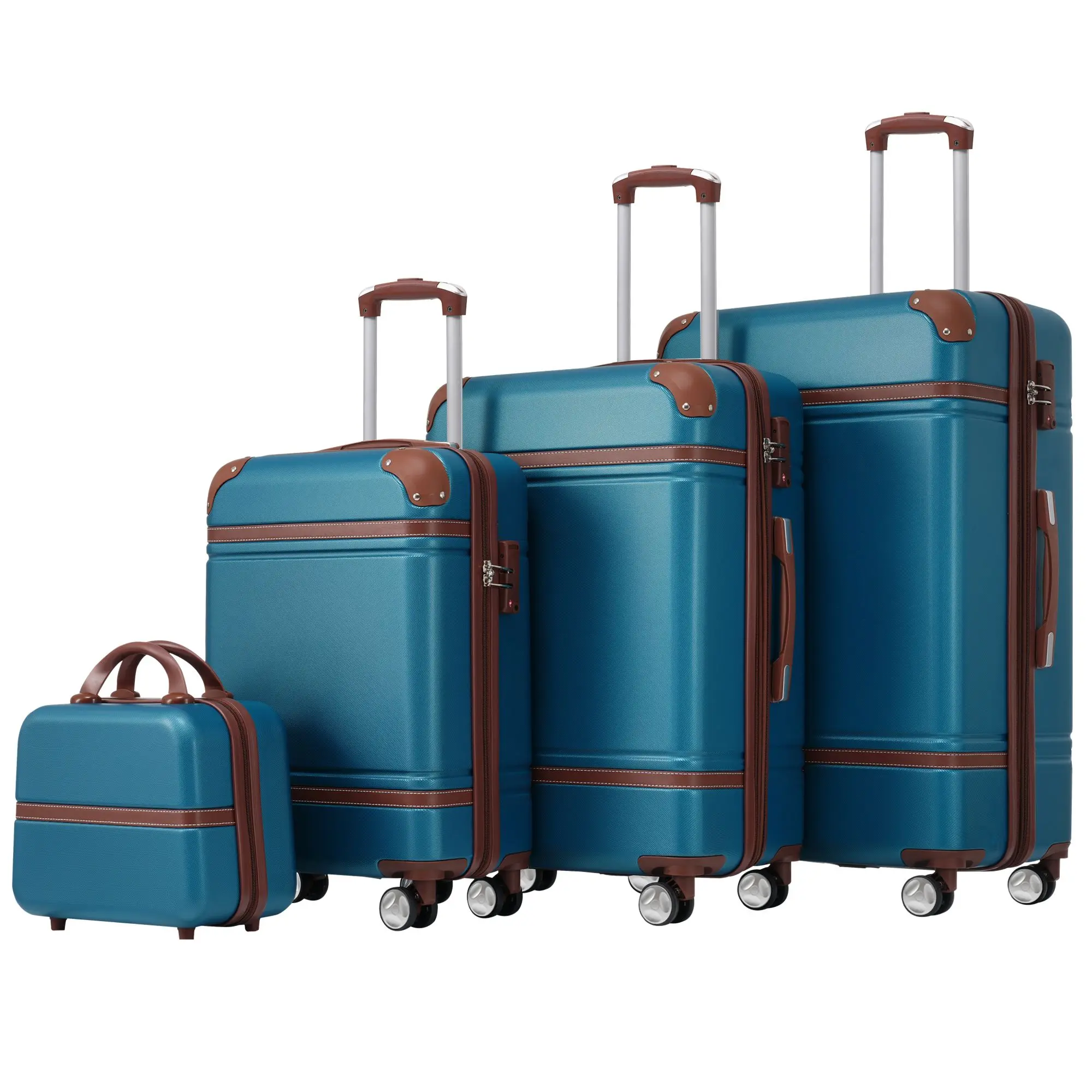 Hardshell Luggage Sets 4 Pieces 20"+24"+28" Luggages and Cosmetic Case Spinner Suitcase with TSA Lock Lightweight
Hardshell Luggage Sets 4 Pieces 20"+24"+28" Luggages and Cosmetic Case Spinner Suitcase with TSA Lock Lightweight