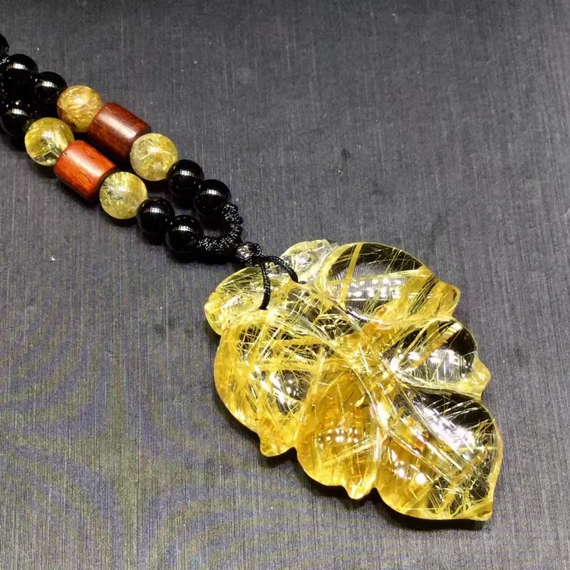 Natural Gold Rutilated Quartz Pendant 37*28*7.5mm Flower Round Rutilated Quartz Jewelry Flower Love Women Brazil AAAAAAA
Natural Gold Rutilated Quartz Pendant 37*28*7.5mm Flower Round Rutilated Quartz Jewelry Flower Love Women Brazil AAAAAAA