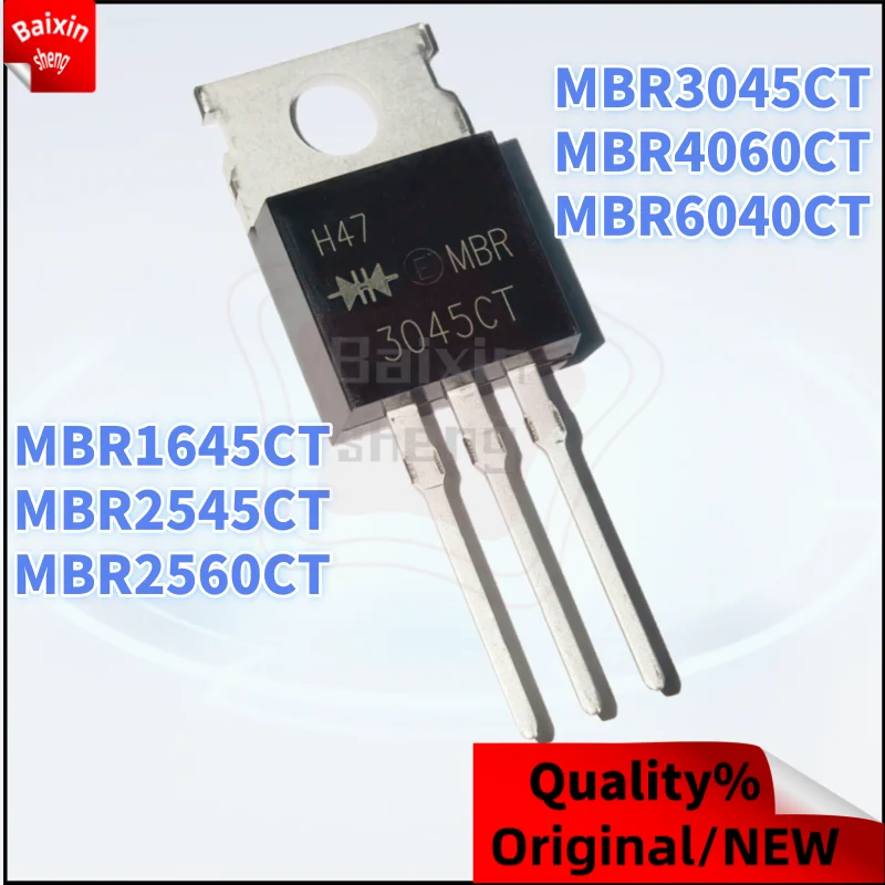 10PCS NEW MBR MBR1645CT MBR1645 MBR2545CT MBR2545 MBR3045CT MBR3045 MBR2560CT MBR2560 MBR4060CT MBR4060 MBR6040CT MBR6040 TO-220
10PCS NEW MBR MBR1645CT MBR1645 MBR2545CT MBR2545 MBR3045CT MBR3045 MBR2560CT MBR2560 MBR4060CT MBR4060 MBR6040CT MBR6040 TO-220