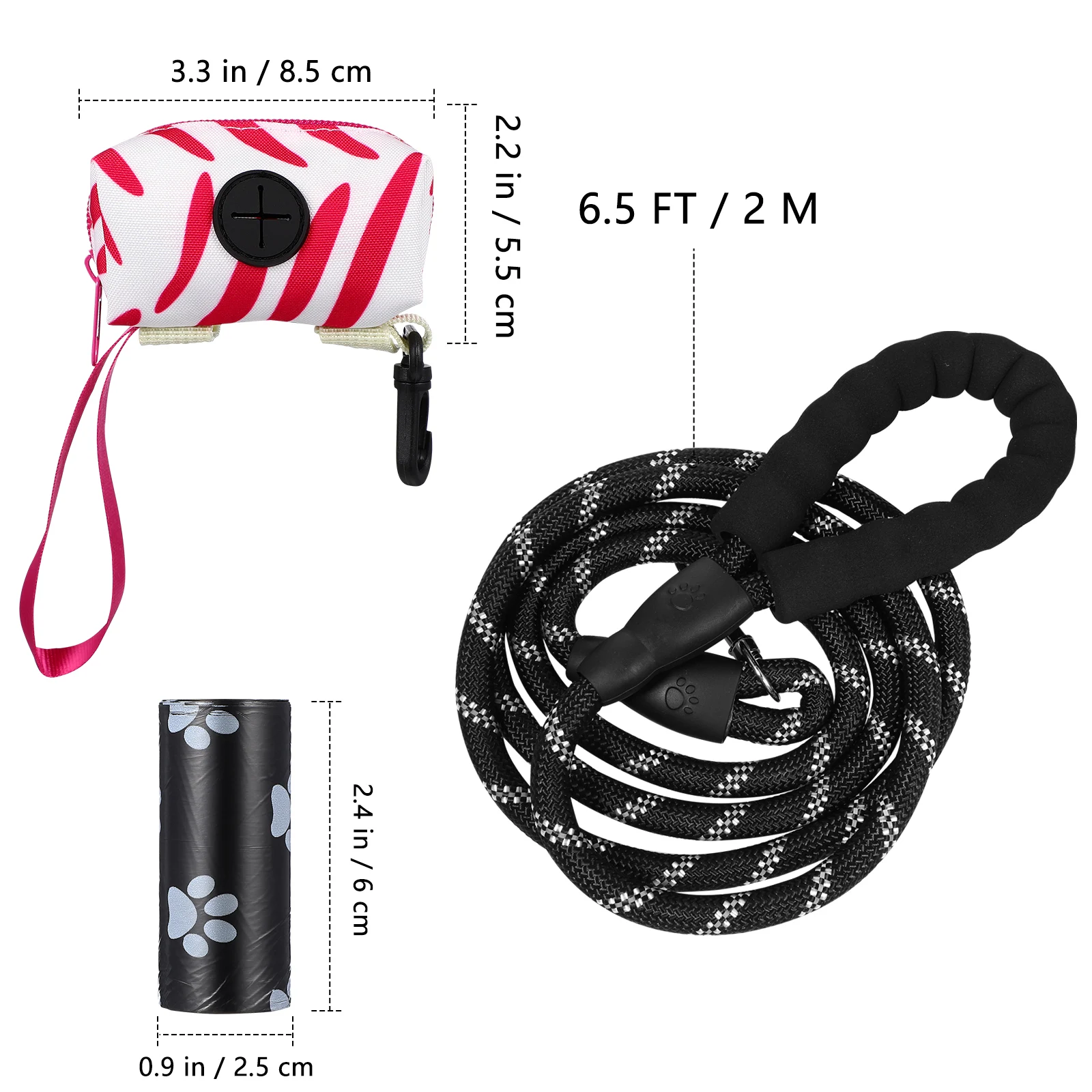 Pet Dog Kit 1Pc Dog Leash Large Medium Dogs Collar Outdoor Poop Bags Leading Traction Rope Cloth Puppy Riding Supplies
Pet Dog Kit 1Pc Dog Leash Large Medium Dogs Collar Outdoor Poop Bags Leading Traction Rope Cloth Puppy Riding Supplies