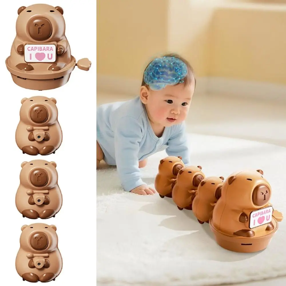 Cartoon Capybara Clockwork Toy Brown Magnetic Connection Capibara Wind Up Doll Plastic Wind Up Mechanism Swing Crawling Toy
Cartoon Capybara Clockwork Toy Brown Magnetic Connection Capibara Wind Up Doll Plastic Wind Up Mechanism Swing Crawling Toy