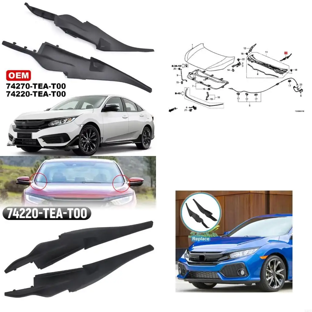 74270-TEA-T00 Replacement Windshield Wiener Airflows Panels Covers Left Right Set H9EE
74270-TEA-T00 Replacement Windshield Wiener Airflows Panels Covers Left Right Set H9EE