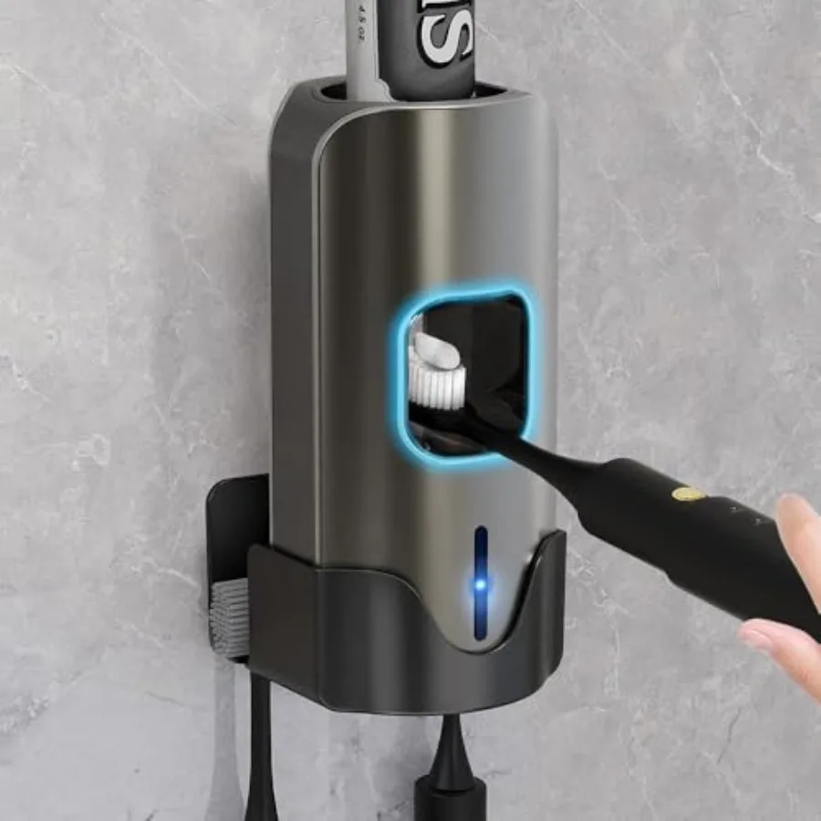 Automatic Toothpaste Dispenser Wall Mounted - Smart Touchless Toothpaste Squeezer with 3 Adjustable Levels, 2 Toothbrush Holder
Automatic Toothpaste Dispenser Wall Mounted - Smart Touchless Toothpaste Squeezer with 3 Adjustable Levels, 2 Toothbrush Holder