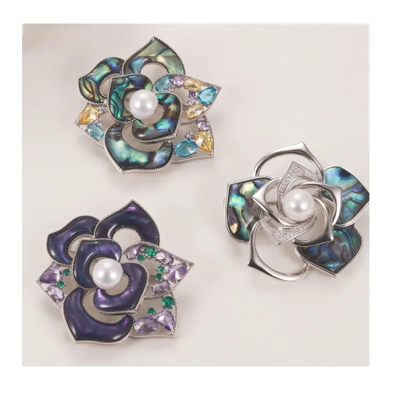 Accessories Camellia Brooch Anti-light Abalone Shell Inlaid Wedding Brooch Freshwater Pearl Brooch Female
Accessories Camellia Brooch Anti-light Abalone Shell Inlaid Wedding Brooch Freshwater Pearl Brooch Female