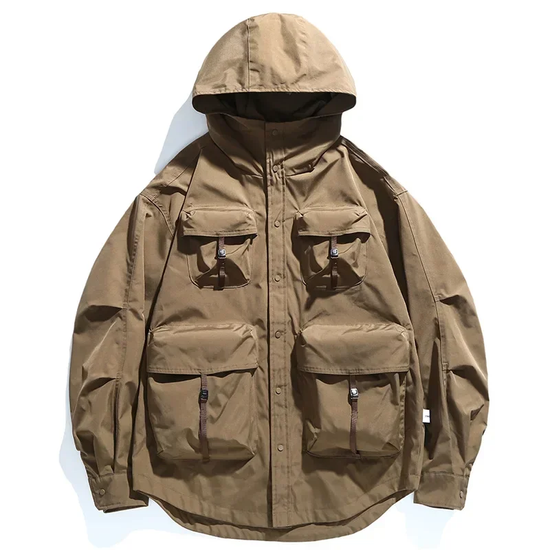 Spring Autumn Cargo Zipper Jacket Trend 2023 New Hooded Workwear Jacket Men's American Retro Outdoor Coat Mountaineering Wear
Spring Autumn Cargo Zipper Jacket Trend 2023 New Hooded Workwear Jacket Men's American Retro Outdoor Coat Mountaineering Wear