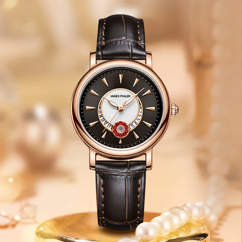 Женские часы высокого качества, модные круглые женские кварцевые часы, кожаные водонепроницаемые женские часы 
Женские часы высокого качества, модные круглые женские кварцевые часы, кожаные водонепроницаемые женские часы
