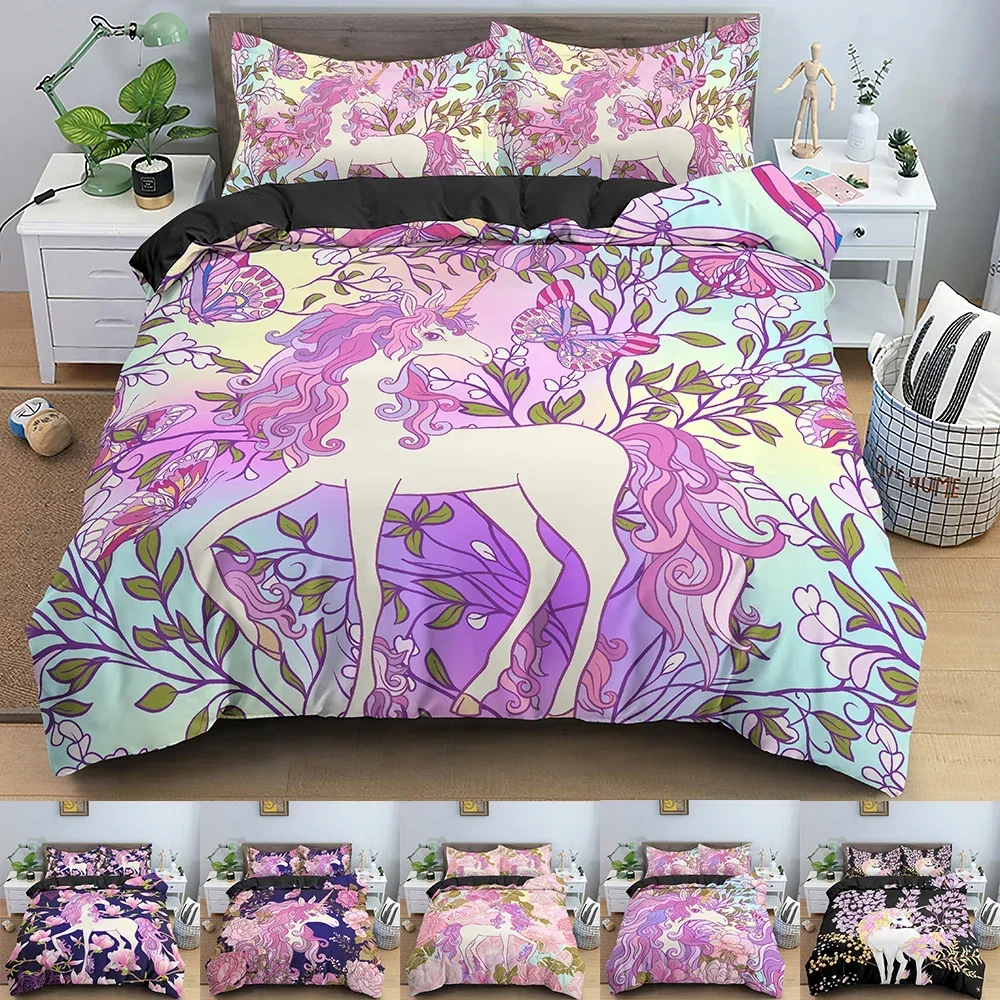 Unicorn Pattern Bedding Set For Bedroom Duvet Cover Comforter Covers Single Twin King Size Quilt Cover With Pillowcase 2/3PCS
Unicorn Pattern Bedding Set For Bedroom Duvet Cover Comforter Covers Single Twin King Size Quilt Cover With Pillowcase 2/3PCS