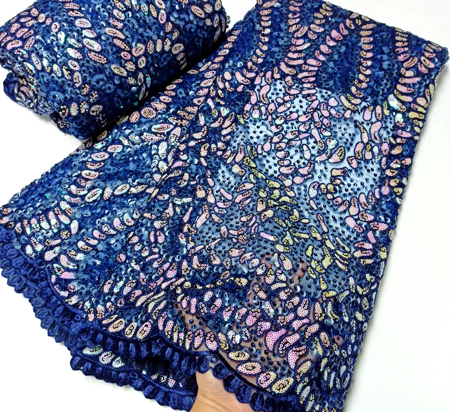 NICEME Fashion African Lace Fabric 5 Yards With Sequins For Nigerian Wedding Party OK6027
NICEME Fashion African Lace Fabric 5 Yards With Sequins For Nigerian Wedding Party OK6027