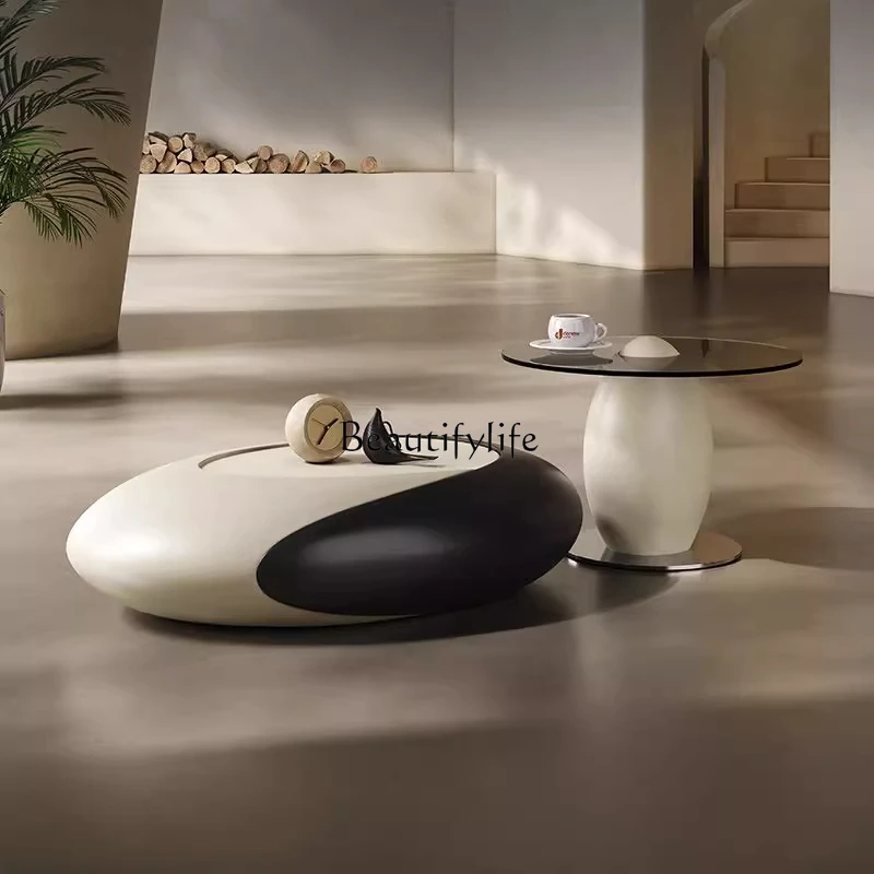 Modern simple coffee table living room spot small apartment Italian minimalist high sense
Modern simple coffee table living room spot small apartment Italian minimalist high sense