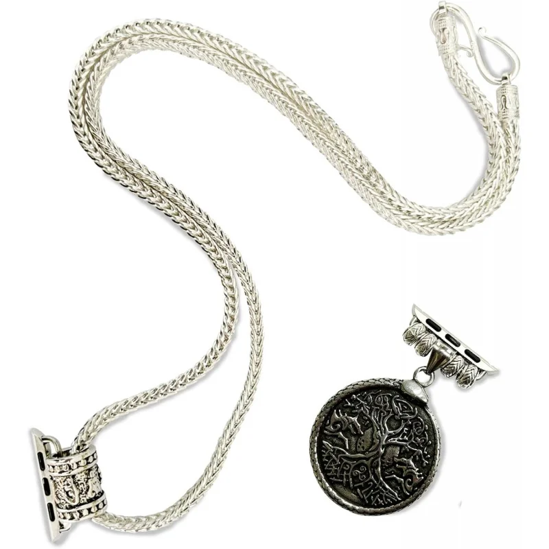 Adapter necklace compatible with Apple Watch, men's watch strap, vintage tree of life pendant necklace iWatch 8/7/6/5/se/9
Adapter necklace compatible with Apple Watch, men's watch strap, vintage tree of life pendant necklace iWatch 8/7/6/5/se/9