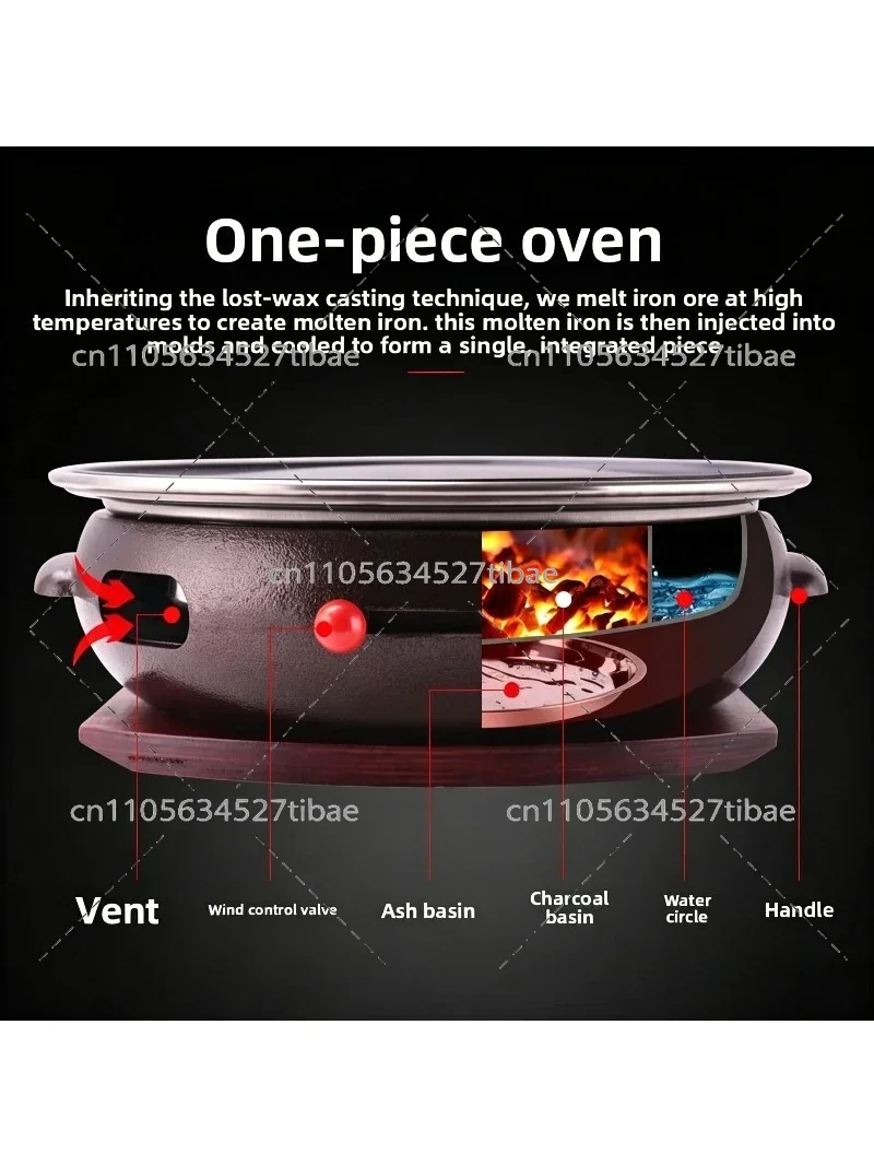 Korean-style Carbon Grill Cast Iron Outdoor Pot Commercial Characteristic Non-stick Charcoal Grill for Restaurant
Korean-style Carbon Grill Cast Iron Outdoor Pot Commercial Characteristic Non-stick Charcoal Grill for Restaurant