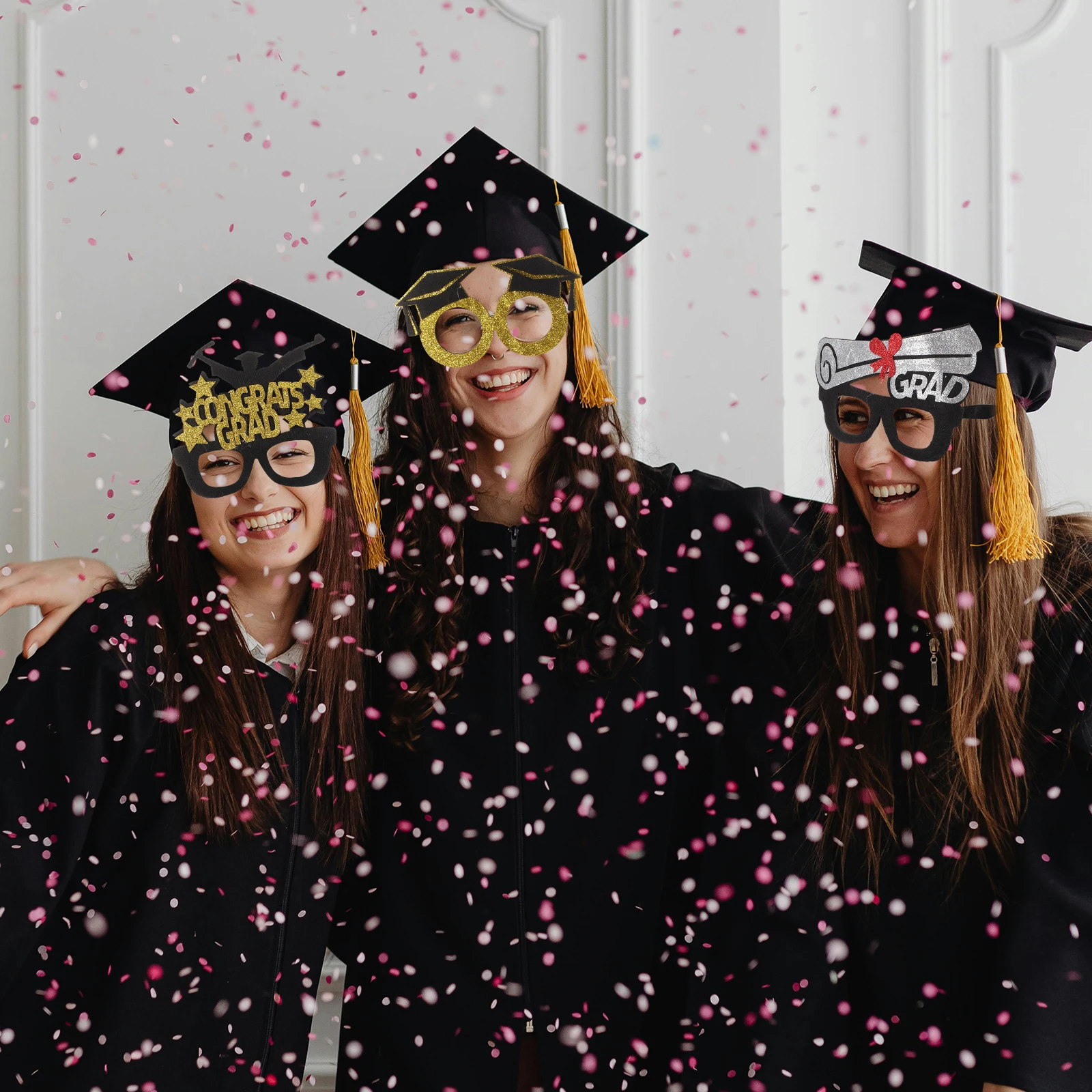 5Pcs Graduation Party Glasses 2024 Stylish Glitter Frames Photo Props Fun Grad Accessories Graduation Glasses Party Decor
5Pcs Graduation Party Glasses 2024 Stylish Glitter Frames Photo Props Fun Grad Accessories Graduation Glasses Party Decor