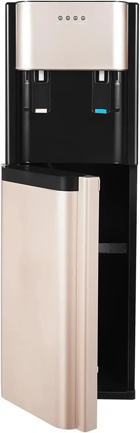 Gold Stainless Steel Bottom Loading Water Dispenser with LED Display and Empty Bottle Alert, 3 Temperature Spouts (Hot, Room, Cold) for 5.28 Gallon Bottles, for Home and Commercial Use
Gold Stainless Steel Bottom Loading Water Dispenser with LED Display and Empty Bottle Alert, 3 Temperature Spouts (Hot, Room, Cold) for 5.28 Gallon Bottles, for Home and Commercial Use