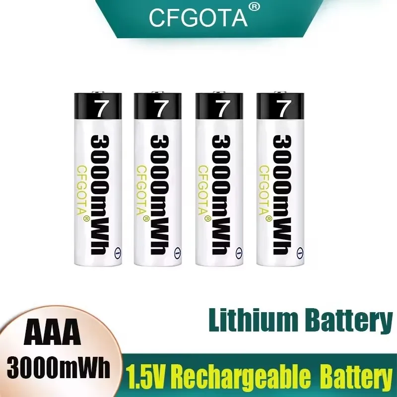 New 1.5V rechargeable polymer lithium-ion battery 3000mWh remote control mouse small fan electric toy AAA battery
New 1.5V rechargeable polymer lithium-ion battery 3000mWh remote control mouse small fan electric toy AAA battery