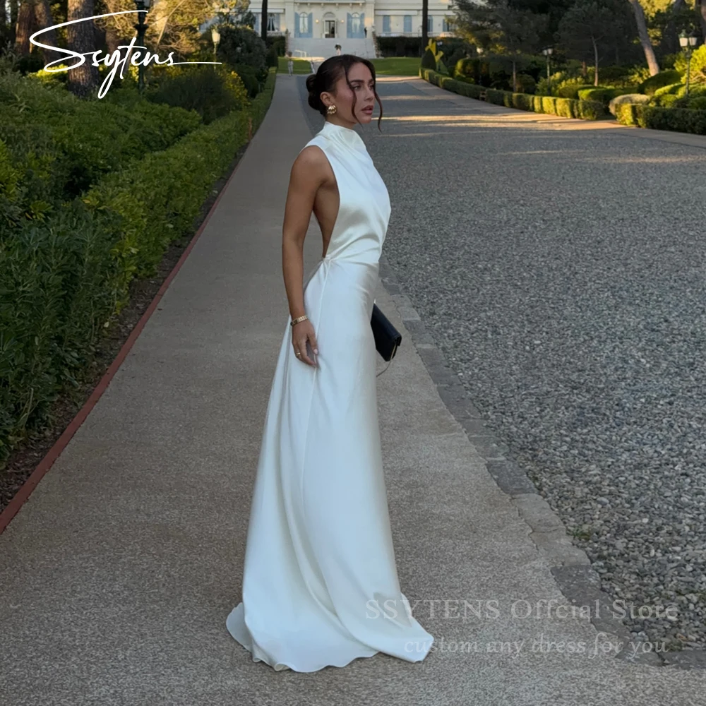 SSYTENS White Backless Satin Civil Wedding Dress Customized Women Simple Beach Bride Gown White Luxury Minimalist Bridal Dresses
SSYTENS White Backless Satin Civil Wedding Dress Customized Women Simple Beach Bride Gown White Luxury Minimalist Bridal Dresses