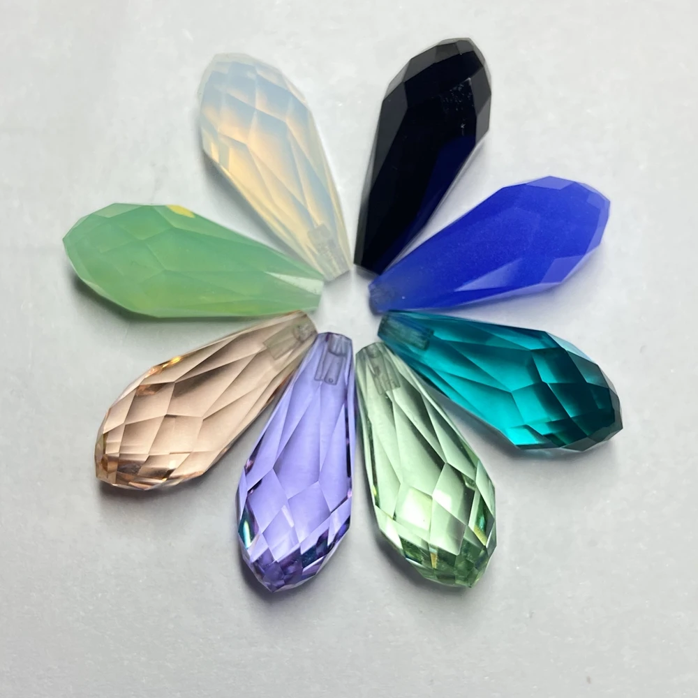 8.5X19.5mm Half Hole Wholesale Water Drop Briolette Cut Faceted Beads Glass Crystal For Jewelry Making
8.5X19.5mm Half Hole Wholesale Water Drop Briolette Cut Faceted Beads Glass Crystal For Jewelry Making