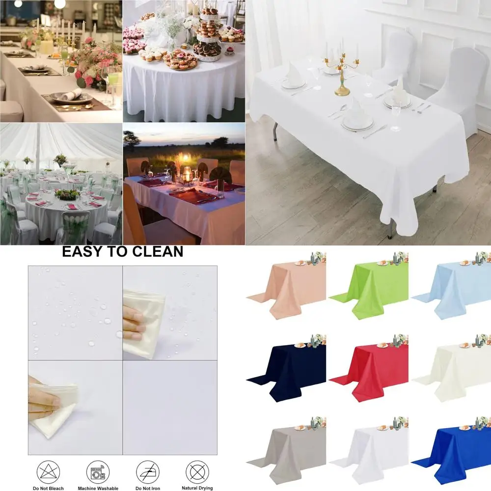 60x120 Inch Rectangle Waterproof Tablecloth, Stain-Resistant White Polyester Cover for Kitchen, Dining, Weddings, and Parties
60x120 Inch Rectangle Waterproof Tablecloth, Stain-Resistant White Polyester Cover for Kitchen, Dining, Weddings, and Parties
