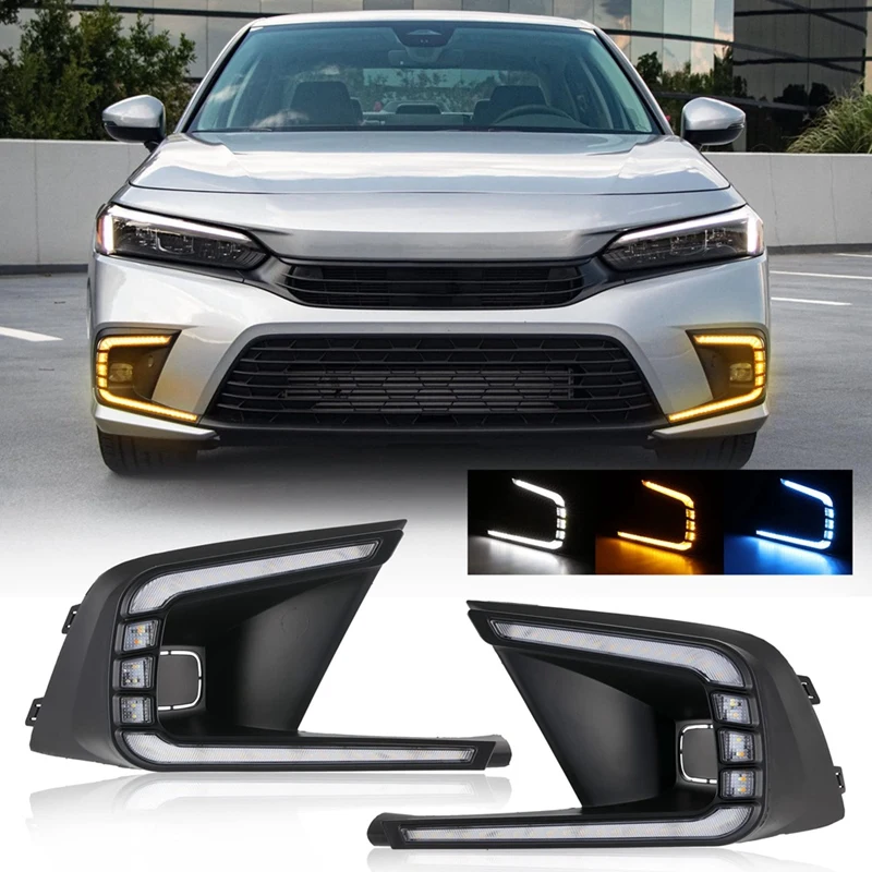 Светодиодные дневные ходовые огни для Honda Civic 11-го поколения 2021-2024, указатели поворота, противотуманные фары, трехцветные
Светодиодные дневные ходовые огни для Honda Civic 11-го поколения 2021-2024, указатели поворота, противотуманные фары, трехцветные