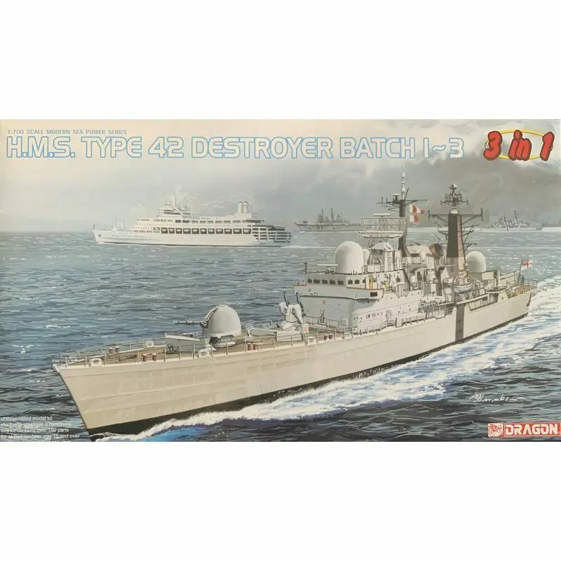 Набор для хобби DRAGON 7152 1/700 H.M.S. Набор моделей Разрушителя типа 42, игрушка «сделай сам»
Набор для хобби DRAGON 7152 1/700 H.M.S. Набор моделей Разрушителя типа 42, игрушка «сделай сам»