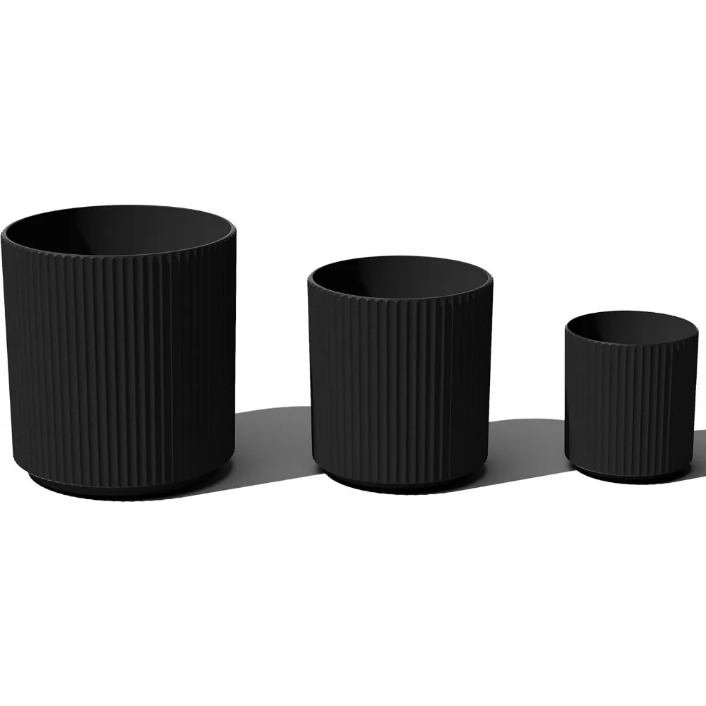 Veradek Demi Series Set of 3 Round Planters for Porch, Patio, Backyard | Durable Plastic-Concrete Material | Modern Décor for Ta
Veradek Demi Series Set of 3 Round Planters for Porch, Patio, Backyard | Durable Plastic-Concrete Material | Modern Décor for Ta