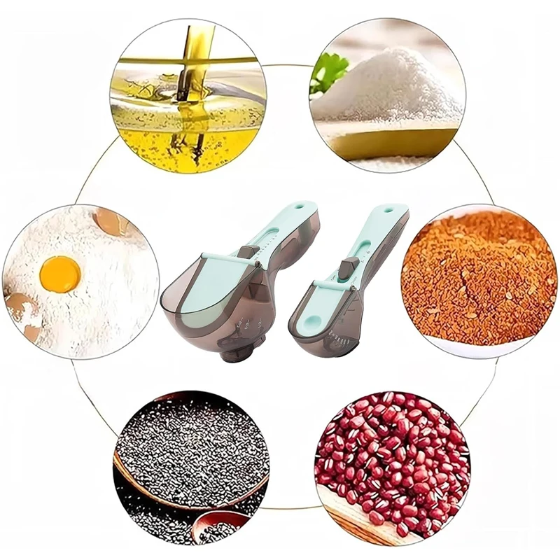 Adjustable Measuring Cup and Measuring Spoon Measuring Cup with Handle Measuring Spoon For Dry and Liquid Baking Kitchen Tool
Adjustable Measuring Cup and Measuring Spoon Measuring Cup with Handle Measuring Spoon For Dry and Liquid Baking Kitchen Tool