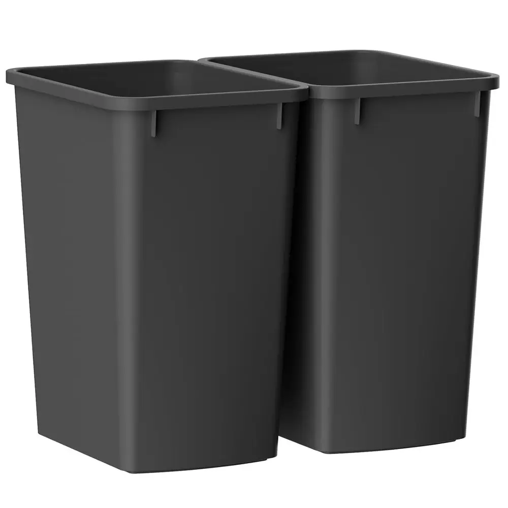 9-Gallon Slim Double Trash Cans for Kitchen, Bedroom, Office, and Bathroom Under Sink in Black
9-Gallon Slim Double Trash Cans for Kitchen, Bedroom, Office, and Bathroom Under Sink in Black