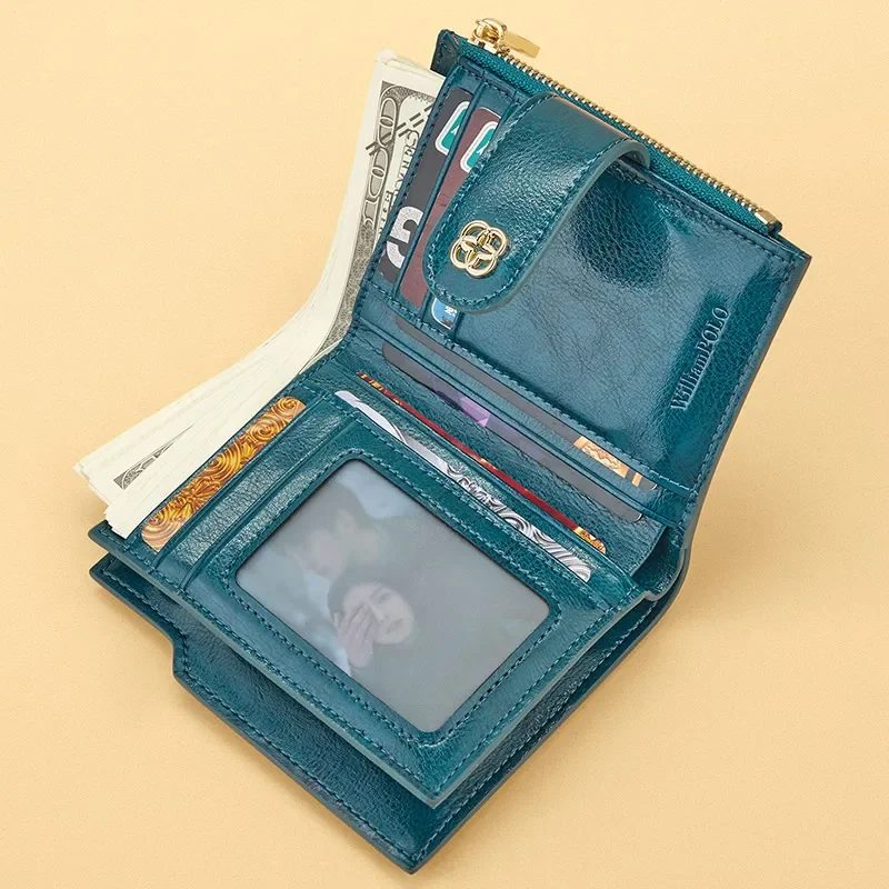 Women's leather wallet fashionableretro style card holder personalized card bag
Women's leather wallet fashionableretro style card holder personalized card bag