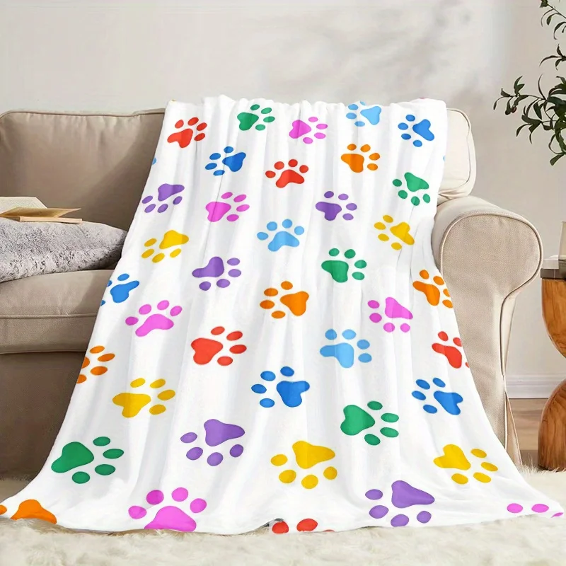 Красочный фланелевой коврик с принтом собачьей лапы — мягкий и удобный для всех сезонов — подходит для диванов, походов и подарков
Красочный фланелевой коврик с принтом собачьей лапы — мягкий и удобный для всех сезонов — подходит для диванов, походов и подарков