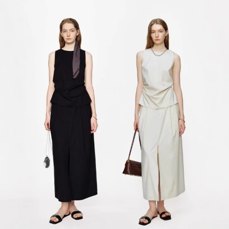 VIBE Elegant Niche Design Skirt Set Commuting Office Lady French 2Pcs Pleated Waist Vest Half Skirt Generous Skirt 2025 Summer
VIBE Elegant Niche Design Skirt Set Commuting Office Lady French 2Pcs Pleated Waist Vest Half Skirt Generous Skirt 2025 Summer