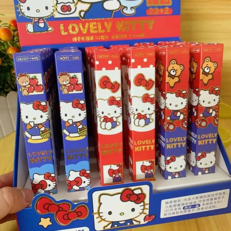 24pcs/lot Creative Sanrio Kitty Press Gel Pen Cute 0.5mm Black Ink Press Signature Pens School Supplies
24pcs/lot Creative Sanrio Kitty Press Gel Pen Cute 0.5mm Black Ink Press Signature Pens School Supplies