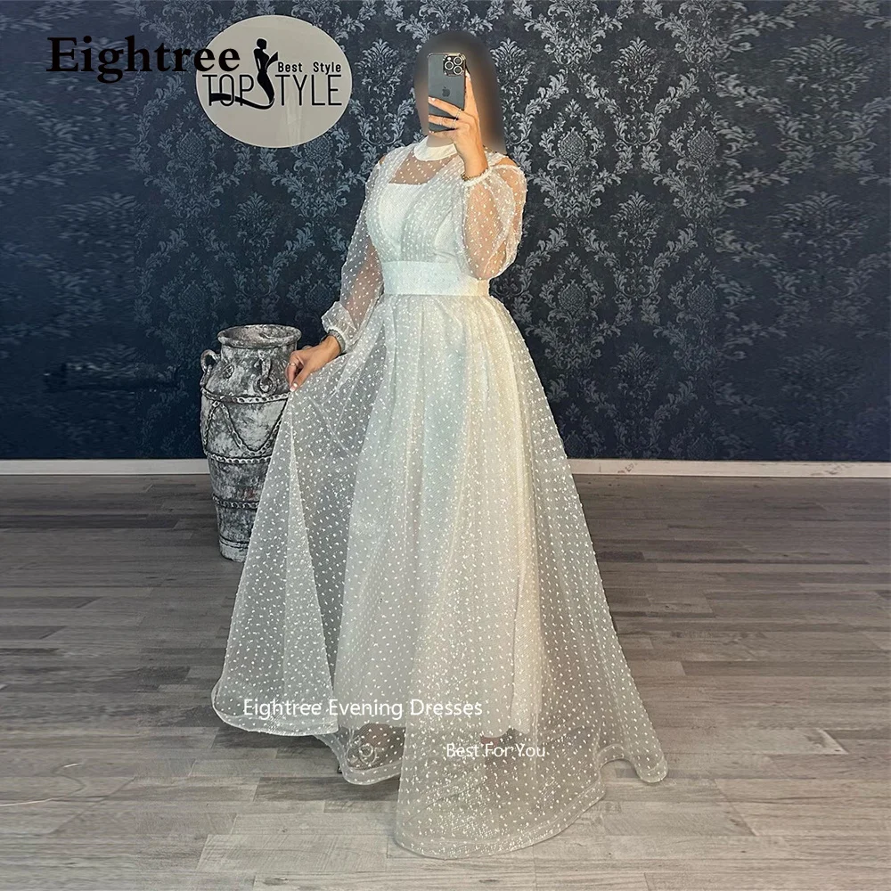 Eightree Dots Vintage O Neck Evening Dresses Tulle Ruffles Long A Line Puff Sleeves Formal Occasion Dresses Dresses For Women
Eightree Dots Vintage O Neck Evening Dresses Tulle Ruffles Long A Line Puff Sleeves Formal Occasion Dresses Dresses For Women