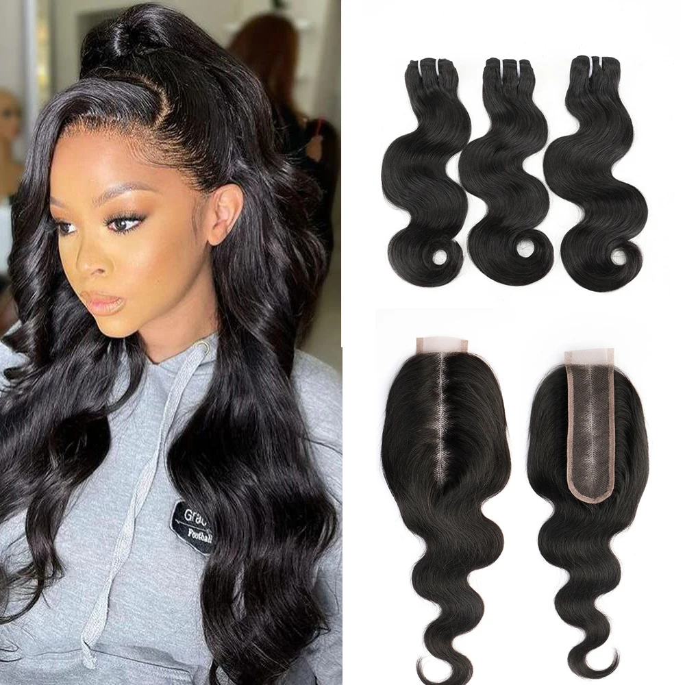 Body Wave Bundles with Closure Brazilian Remy Hair Bundles 2x6 Transparent Lace Closure Body Wave Human Hair Bundles Extension
Body Wave Bundles with Closure Brazilian Remy Hair Bundles 2x6 Transparent Lace Closure Body Wave Human Hair Bundles Extension