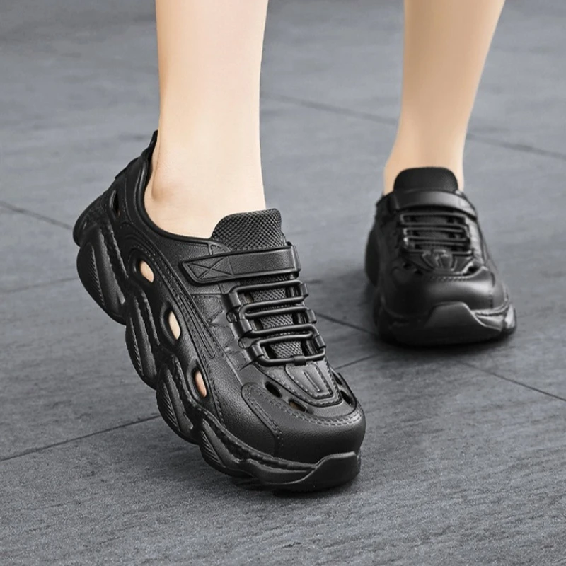 Women's EVA Cutout Platform Sneakers 2026 Summer Breathable Lightweight Non-Slip Slip on Casual Beach White Sandals
Women's EVA Cutout Platform Sneakers 2026 Summer Breathable Lightweight Non-Slip Slip on Casual Beach White Sandals